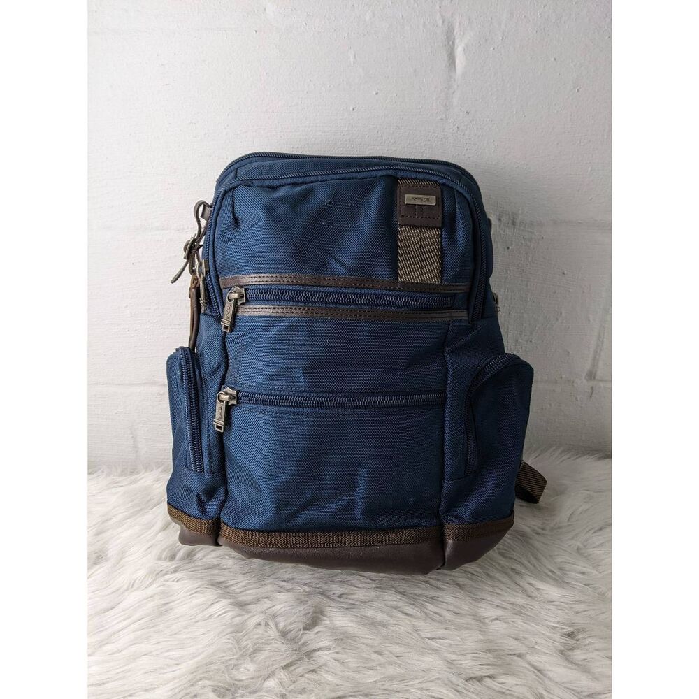 Tumi Blue and Brown Backpack with Durable Design